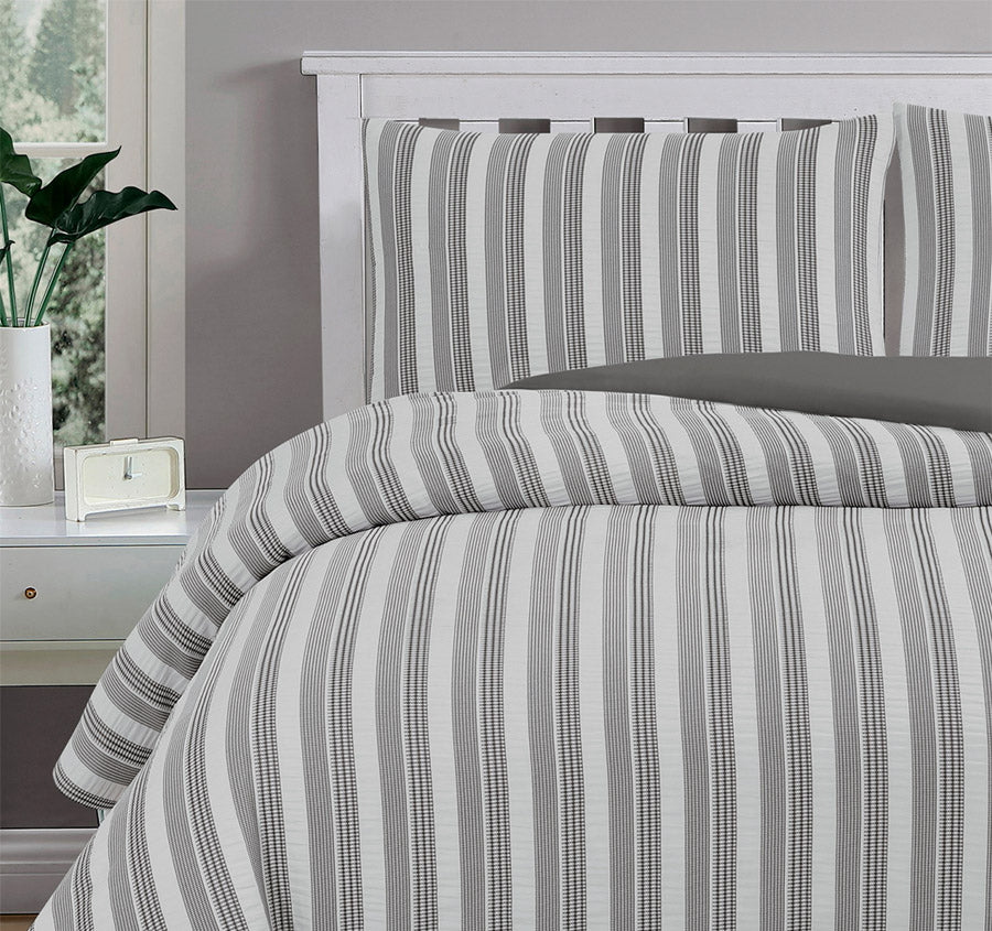 Cove Quilt Cover Set Range Charcoal