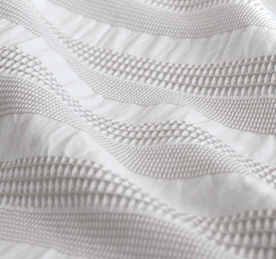 Cove Quilt Cover Set Range Coastal Grey