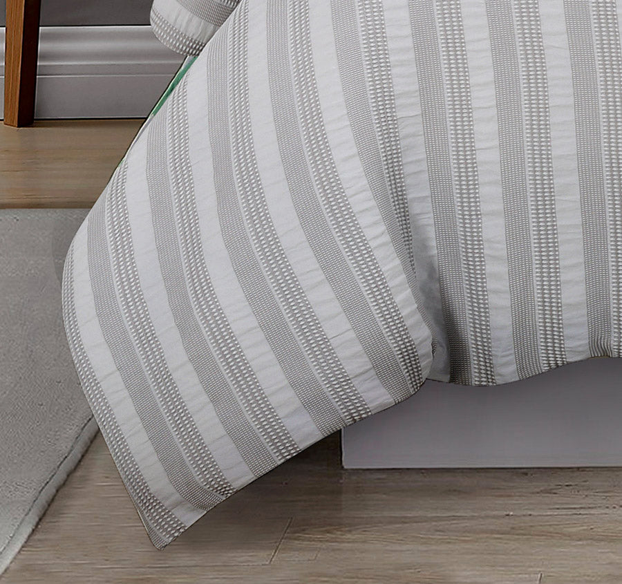 Cove Quilt Cover Set Range Coastal Grey