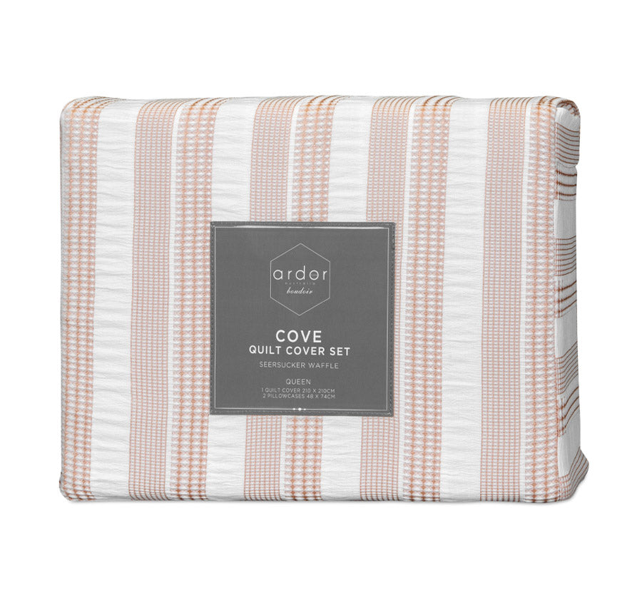 Cove Quilt Cover Set Range Rose Dust