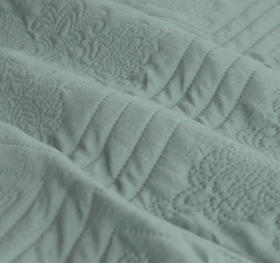 Eddison Quilt Cover Set Range Bluestone