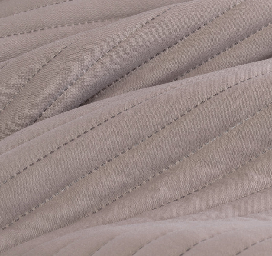 London Quilt Cover Set Range Bark