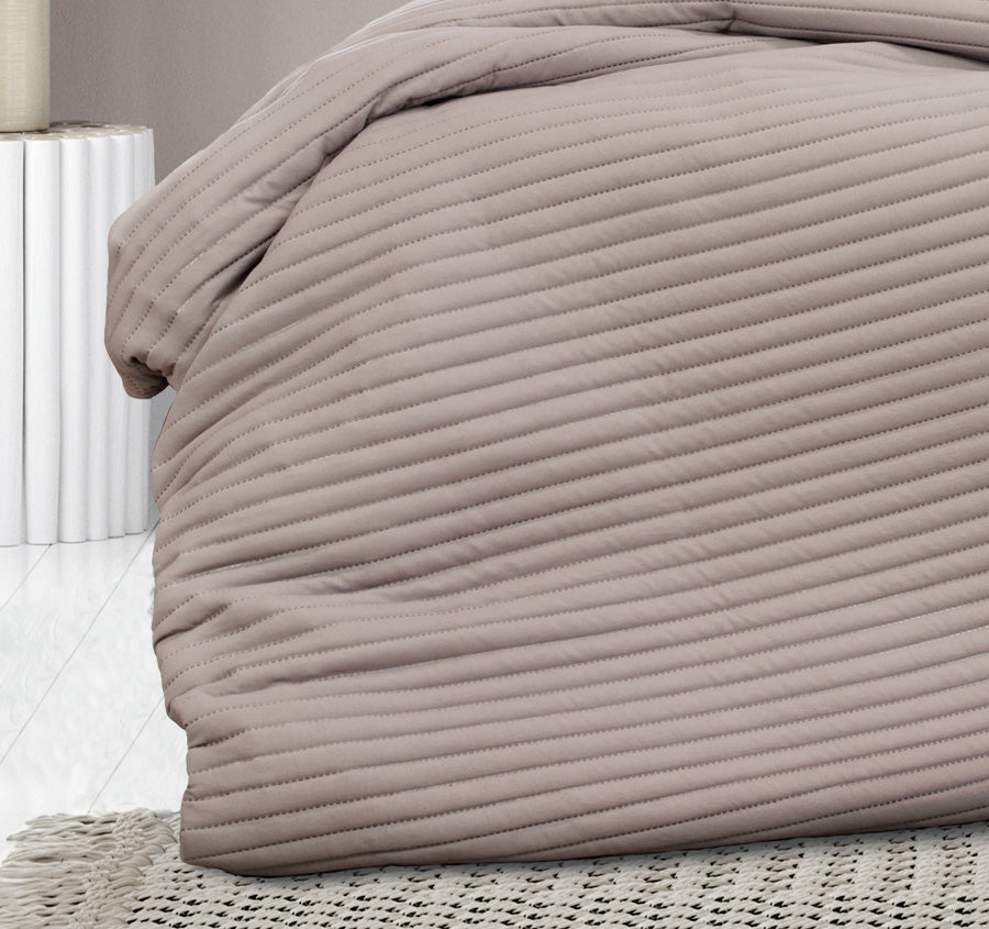 London Quilt Cover Set Range Bark