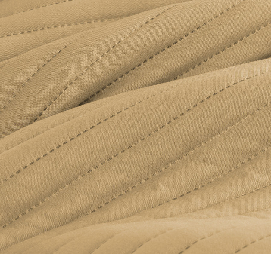 London Quilt Cover Set Range Cinnamon