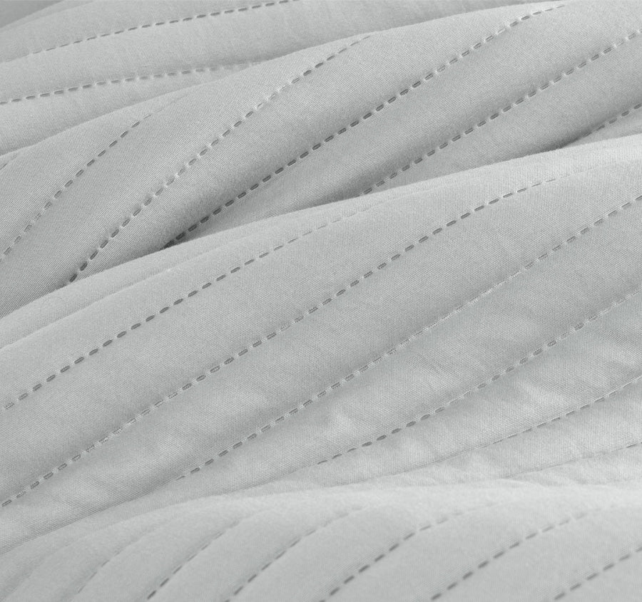 London Quilt Cover Set Range Silver