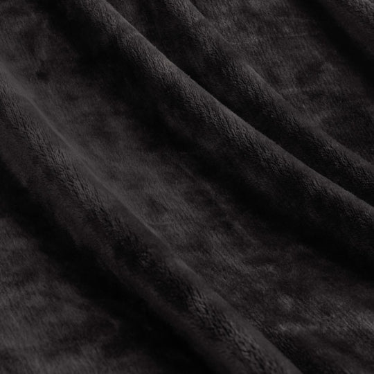 Lucia 350GSM Ultra Soft Velvet Fleece Blanket Range Charcoal