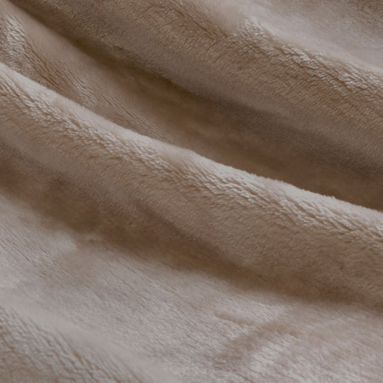 Lucia 350GSM Ultra Soft Velvet Fleece Blanket Range Stone