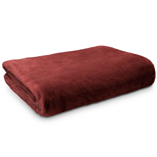 Lucia 350GSM Ultra Soft Velvet Fleece Blanket Range Jarrah