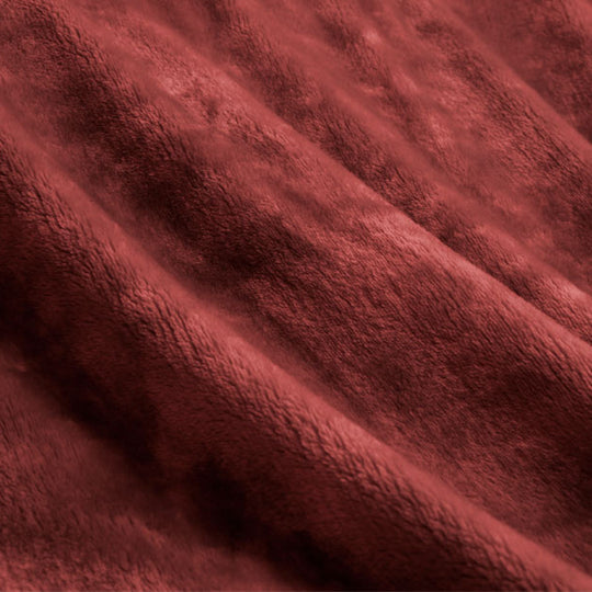 Lucia 350GSM Ultra Soft Velvet Fleece Blanket Range Jarrah