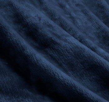 Lucia 350GSM Ultra Soft Velvet Fleece Blanket Range Navy