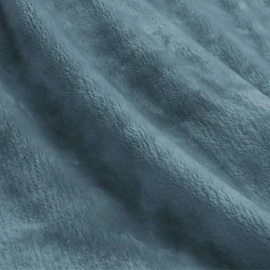 Lucia 350GSM Ultra Soft Velvet Fleece Blanket Range Stormy Sea