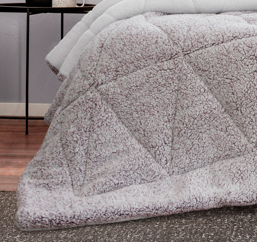 Melange Comforter Set Plum