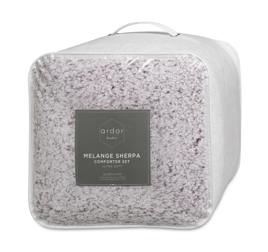 Melange Comforter Set Plum