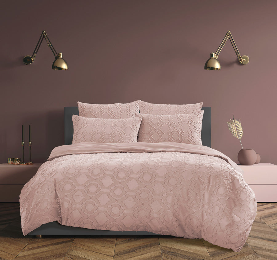 Millicent 5 Piece Comforter Set Range Peach