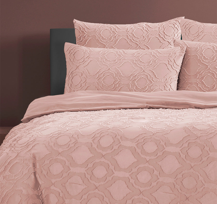 Millicent 5 Piece Comforter Set Range Peach