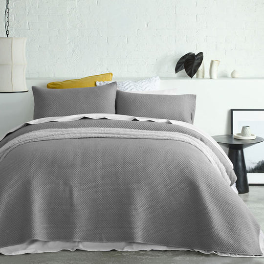 Dexter Queen Bed and King Bed Coverlet Set Charcoal
