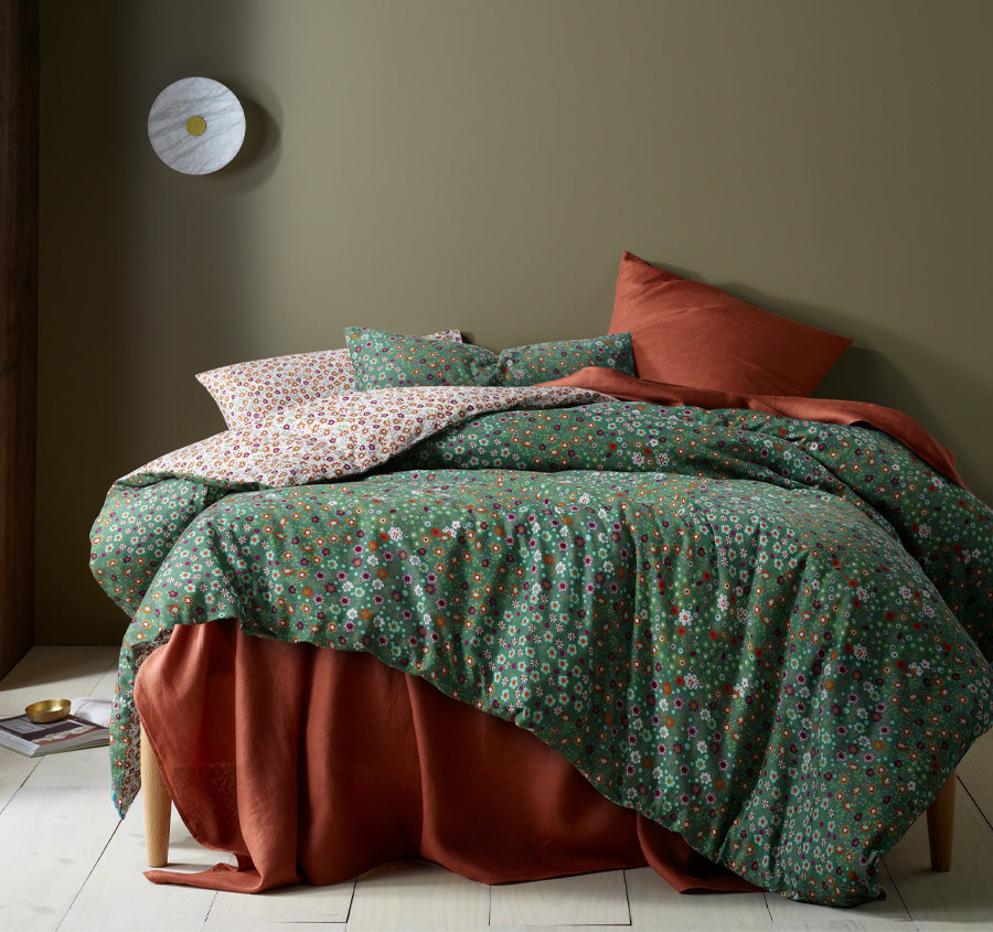 Lisa Quilt Cover Set Range Green