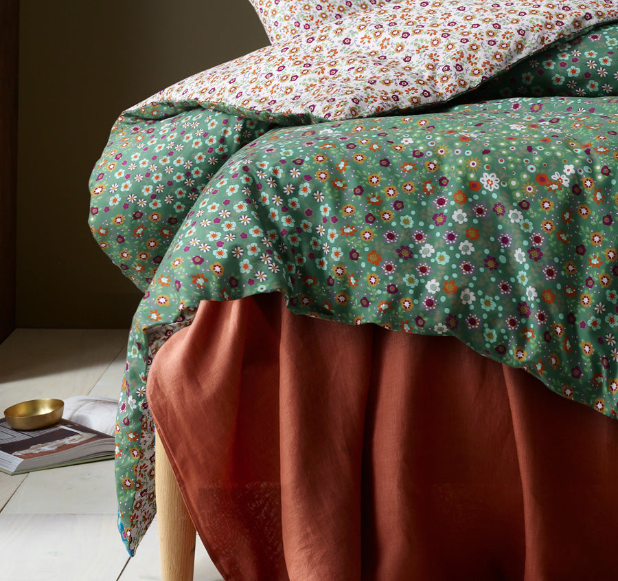 Lisa Quilt Cover Set Range Green