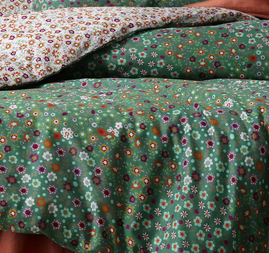 Lisa Quilt Cover Set Range Green