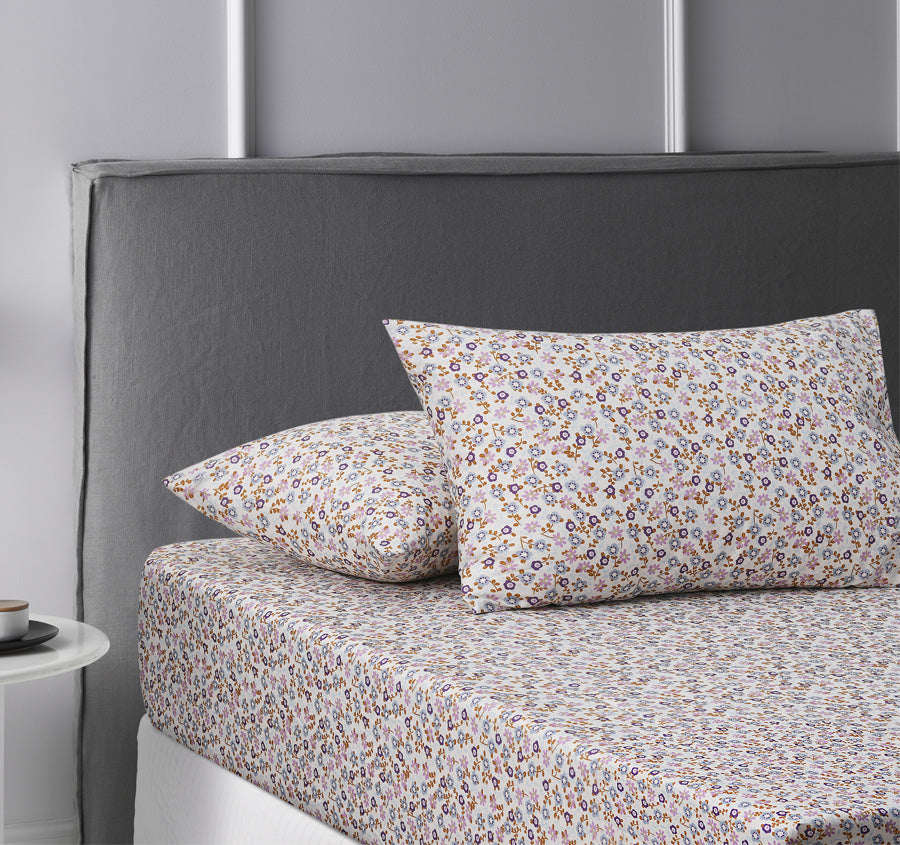 Lisa Washed Cotton Fitted Combo Set Ochre