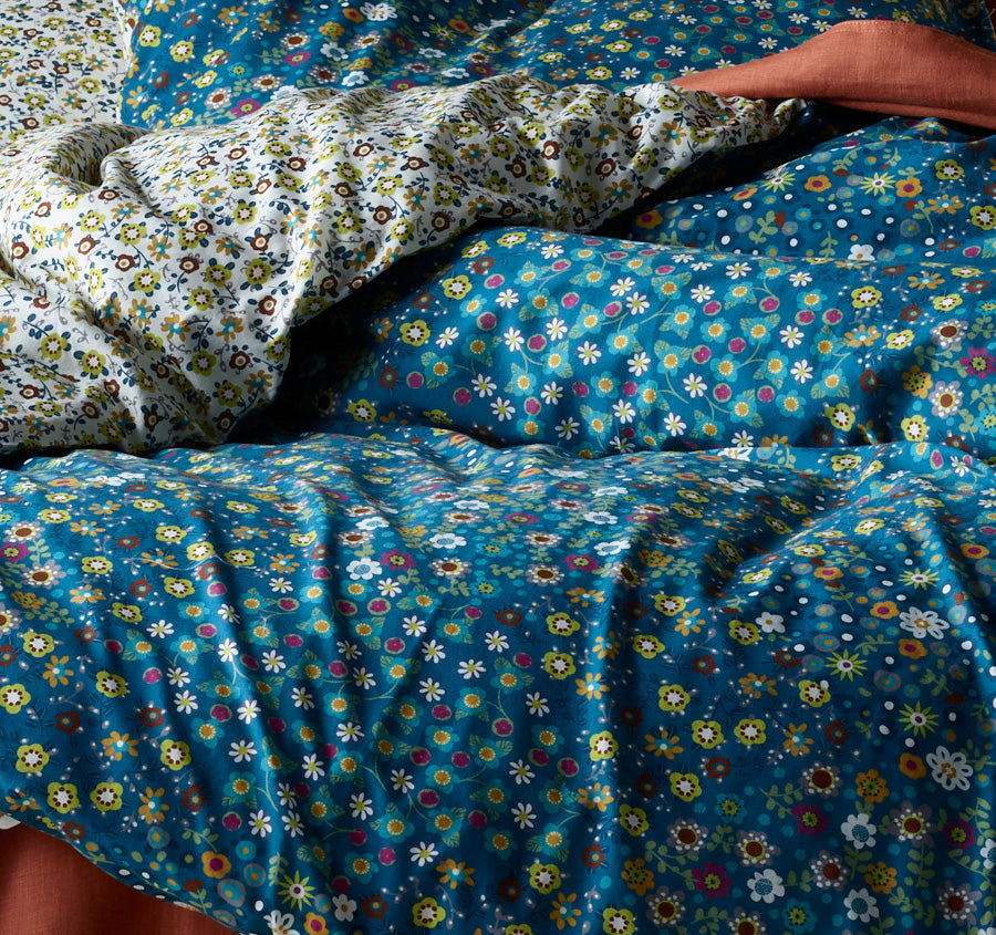 Lisa Quilt Cover Set Range Teal