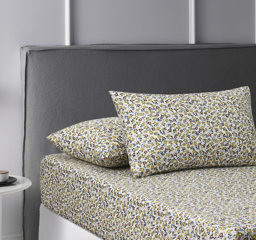 Lisa Washed Cotton Fitted Combo Set Teal