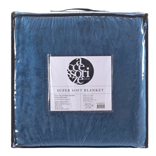 Super Soft Blanket Range Ink Blue