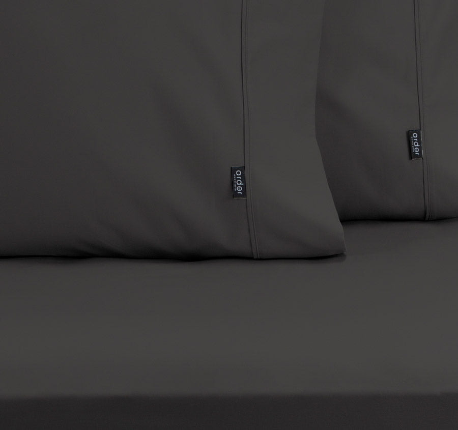 1000THC Cotton Rich Fitted Sheet Combo Range Charcoal