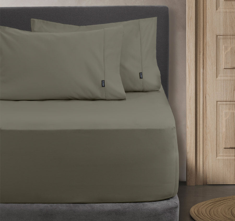 1000THC Cotton Rich Fitted Sheet Combo Range Khaki