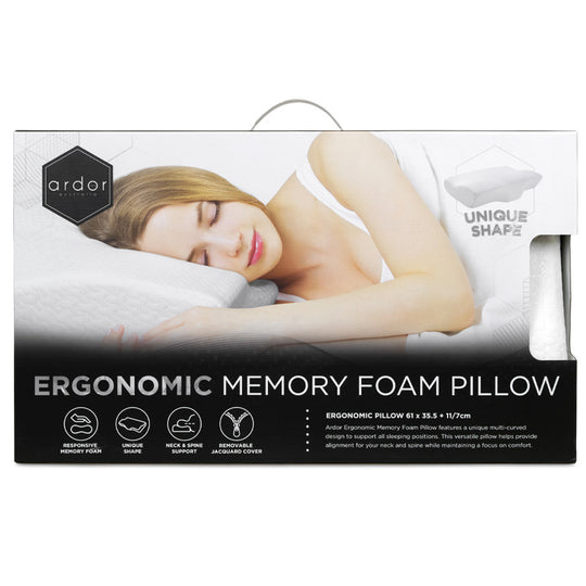 Ergonomic Memory Foam Standard Pillow 