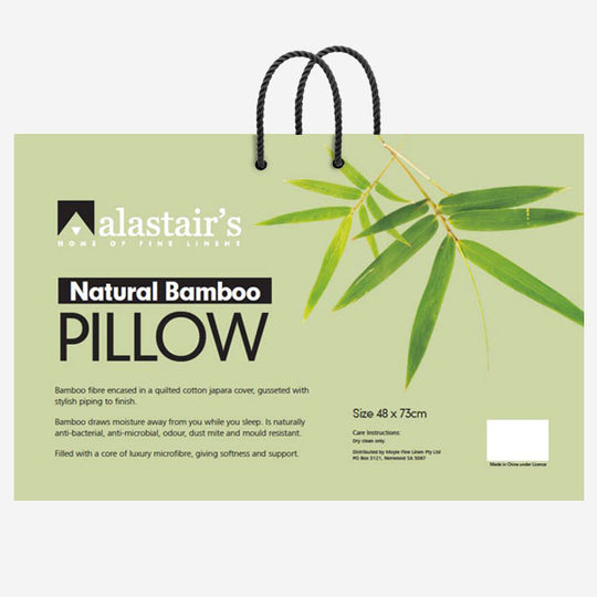 Natural Bamboo Standard Gusset Pillow Firm Feel and High Loft