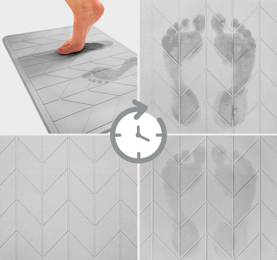 Dri 39x60cm Bath Stone Light Grey