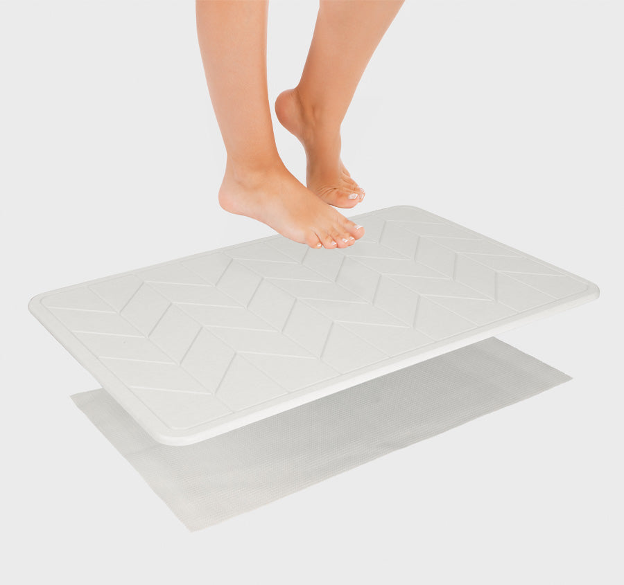 Dri 39x60cm Bath Stone Natural White