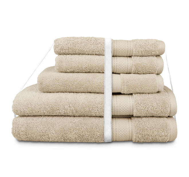 5 Piece St Regis 600GSM Cotton Towel Set Stone