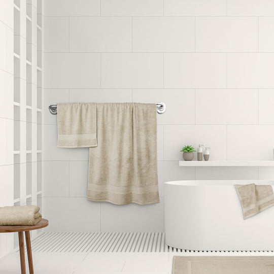 St Regis 5 Piece 600GSM Cotton Towel Set Stone