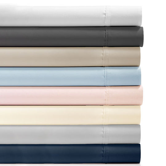 Bamboo Eco 400THC Cotton Fitted Sheet Range Stone