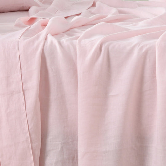 French Linen Sheet Set Range Blush