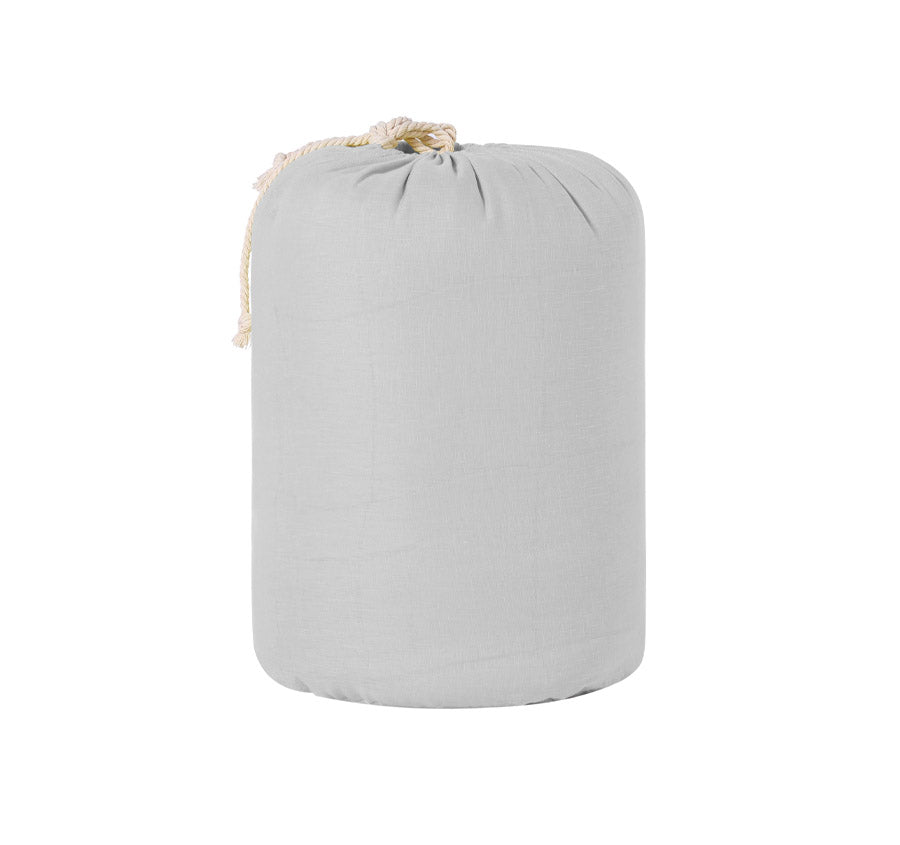 Stonewashed French Linen Coverlet Set Range Dove Grey