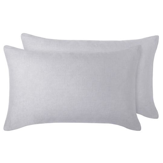French Linen Standard Pillowcase Pair Dove Grey