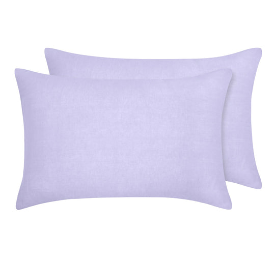 Stonewashed French Linen Standard Pillowcase Pair Lilac