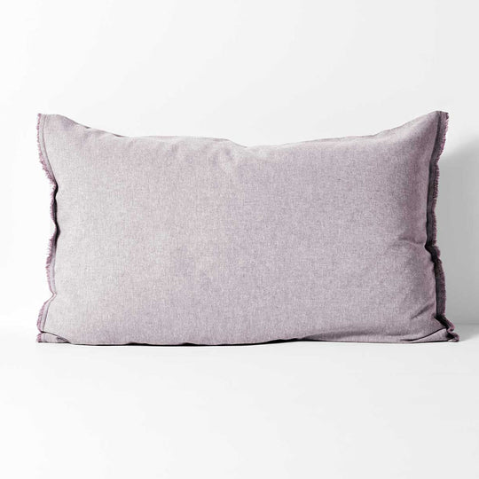 Chambray Fringe Standard Pillowcase Lilac