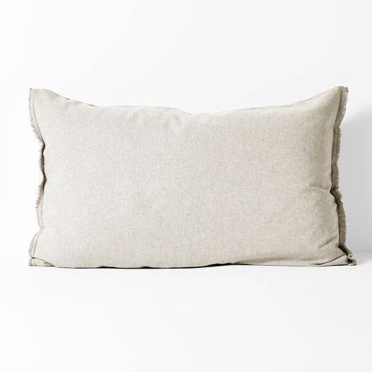 Chambray Fringe Standard Pillowcase Natural