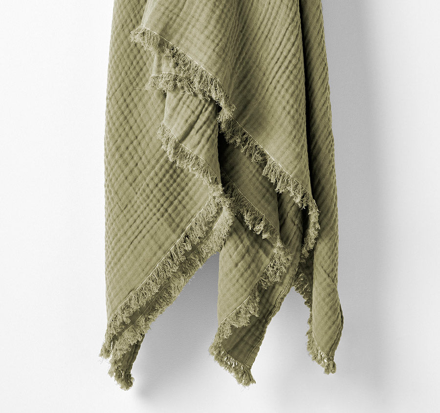 Crinkle 150x200cm Throw Rug Elm