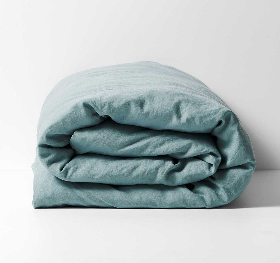 Emile Quilt Cover Range Agean Blue