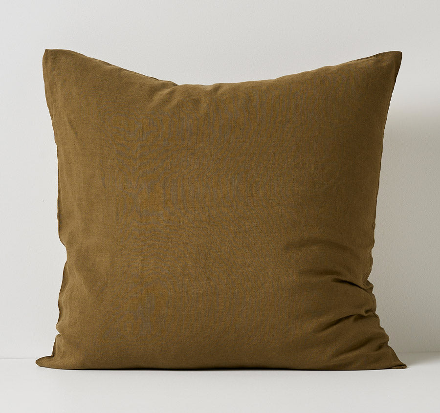 Emile European Pillowcase Bronzed Olive