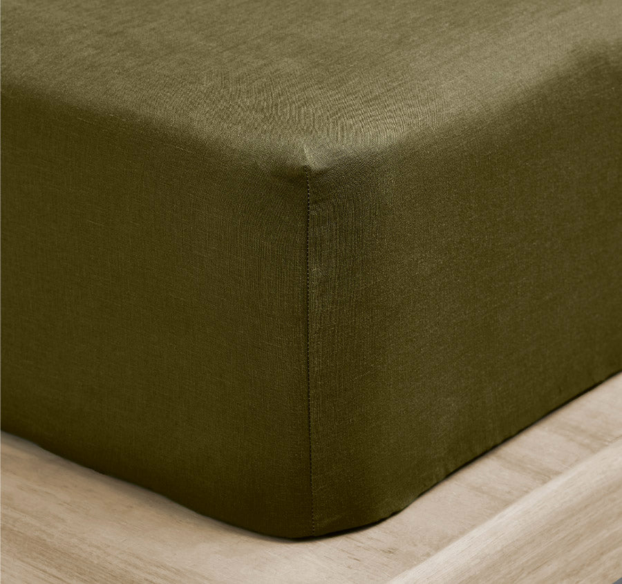 Emile Fitted or Flat Sheet Range Bronzed Olive