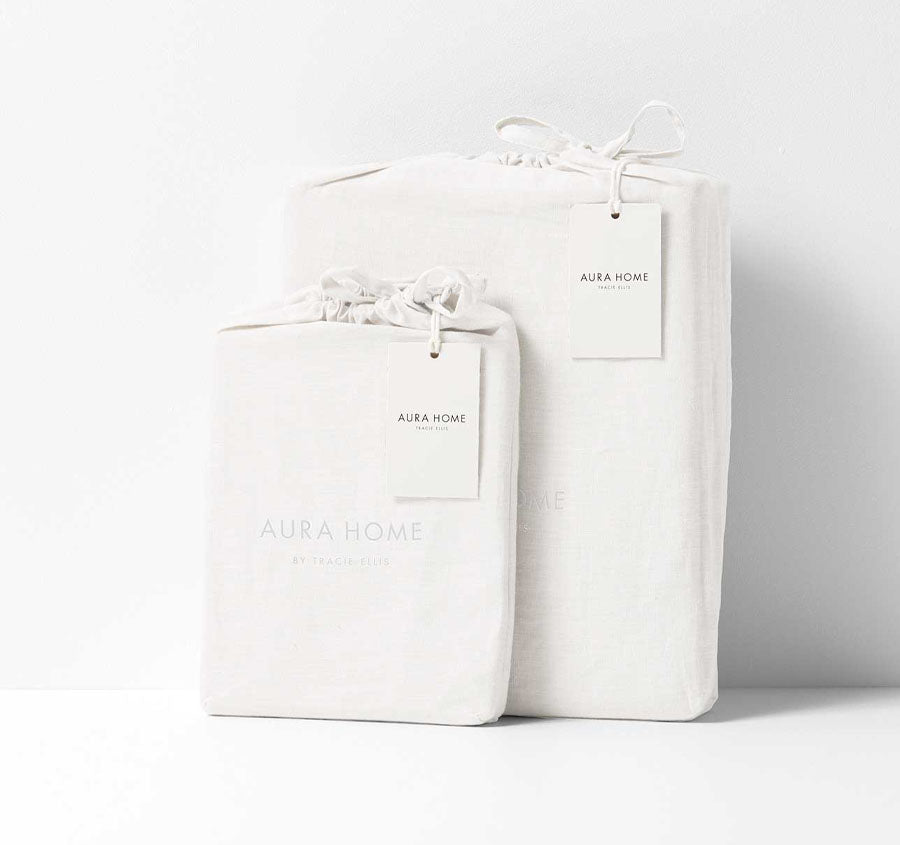 Emile Fitted or Flat Sheet Range Marshmallow