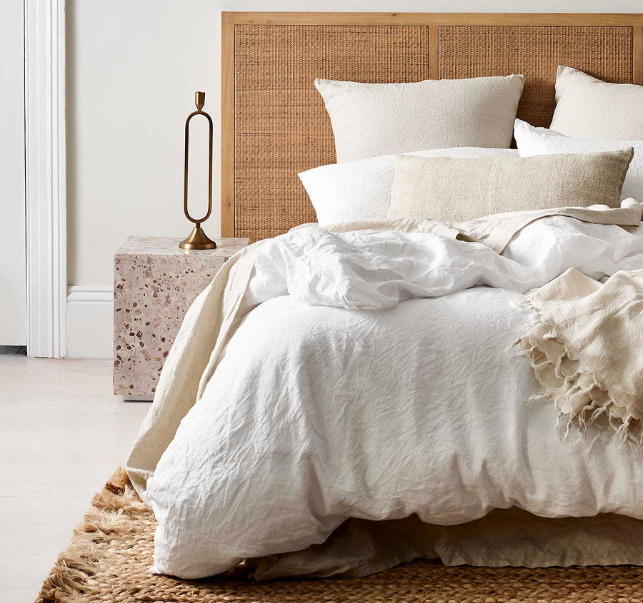 Emile Quilt Cover Range Marshmallow