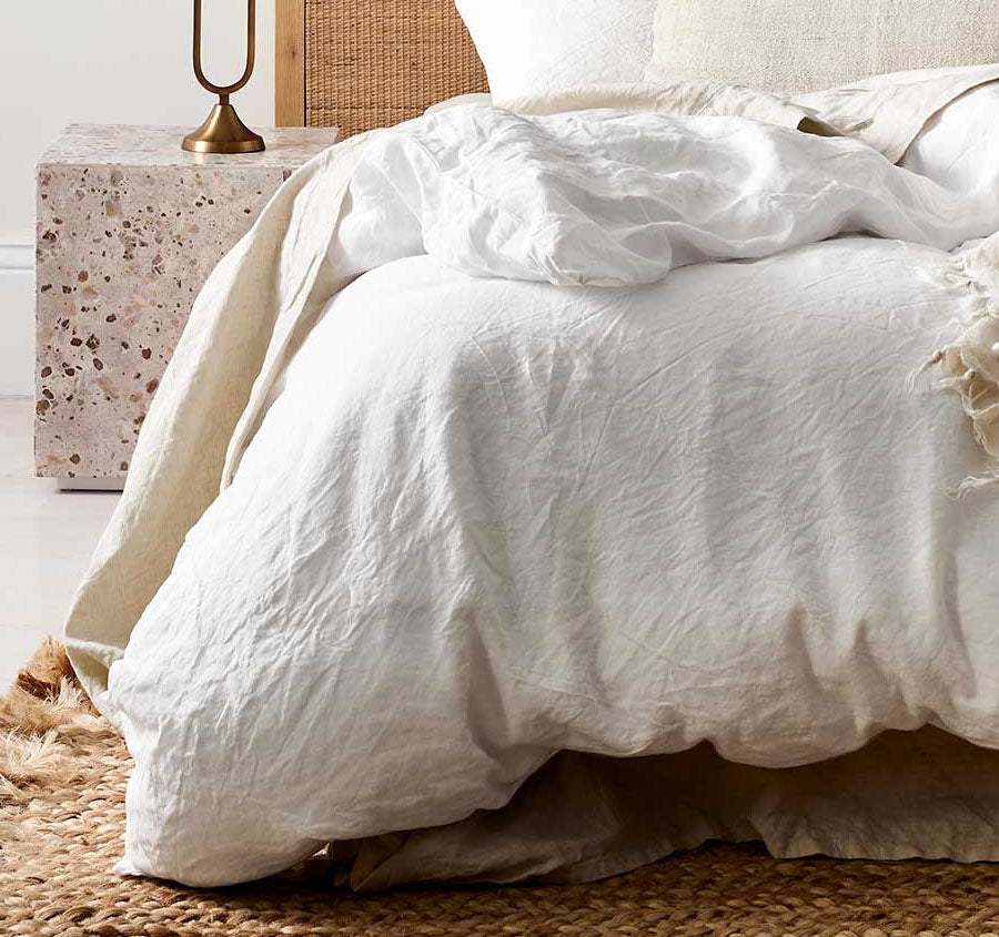 Emile Quilt Cover Range Marshmallow