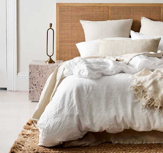 Emile Quilt Cover Range Marshmallow